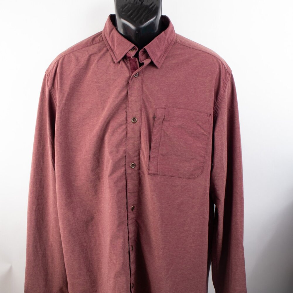 Swiss Tech Performance Men's XL Long Sleeve Button Shirt Red